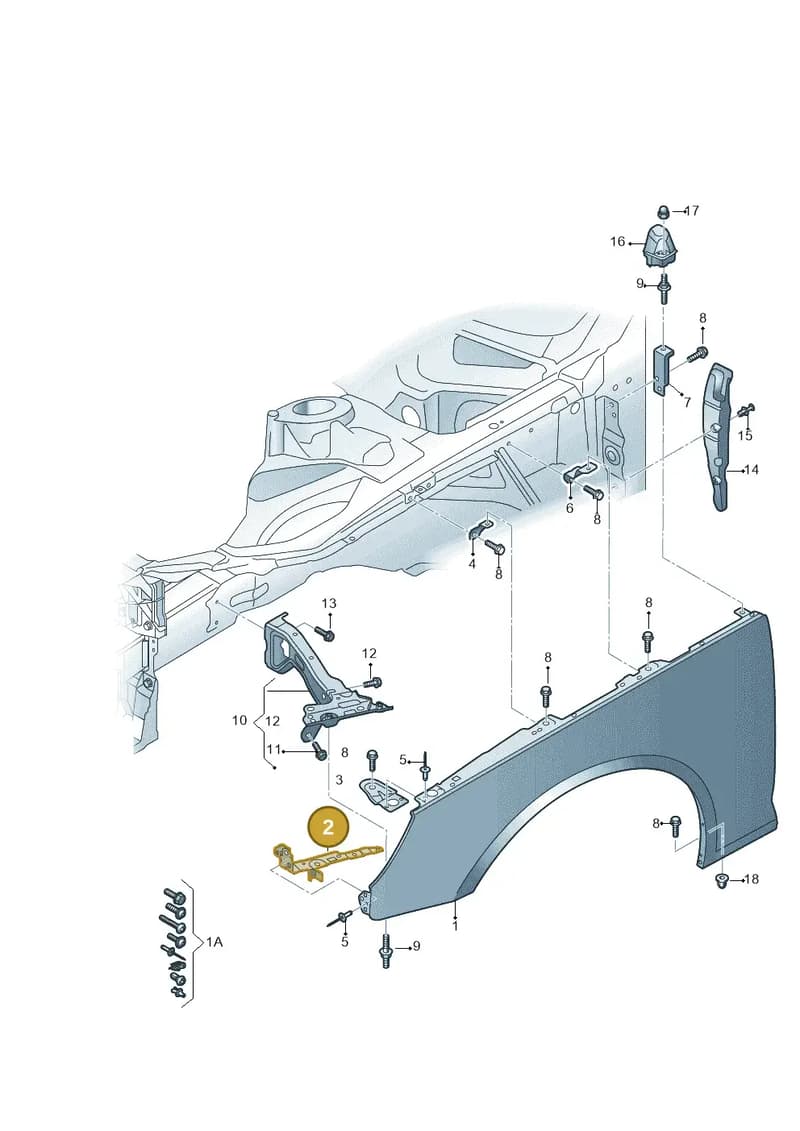 8W0821092 — Audi A4 (2015-2025) diagram 849821000, position 2