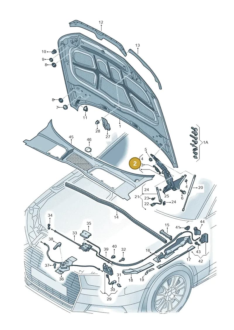 8W0823301E — Audi A4 (2015-2025) diagram 849823000, position 2