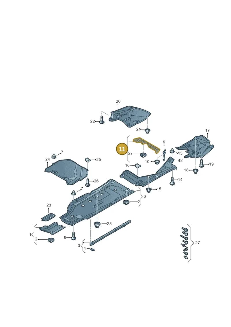 8W0825214 — Audi A5 Cabriolet (2016-2025) diagram 848825000, position 11