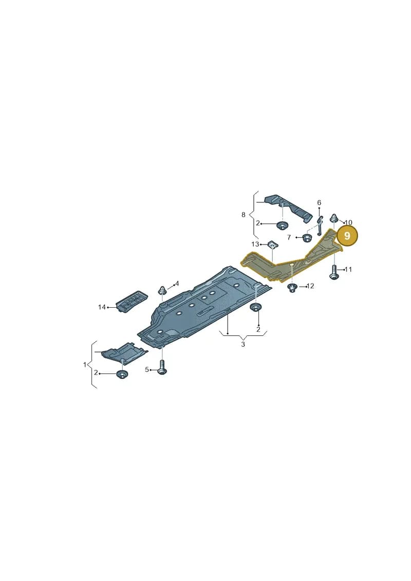 8W0825215F — Audi RS4 Avant (2017-2025) diagram 438825000, position 9