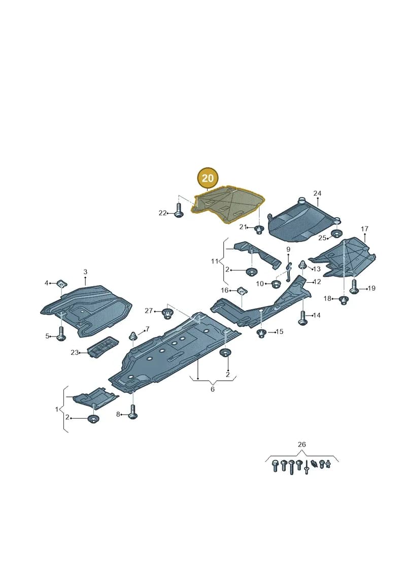 8W0825219B — Audi A4 (2015-2025) diagram 849825000, position 20