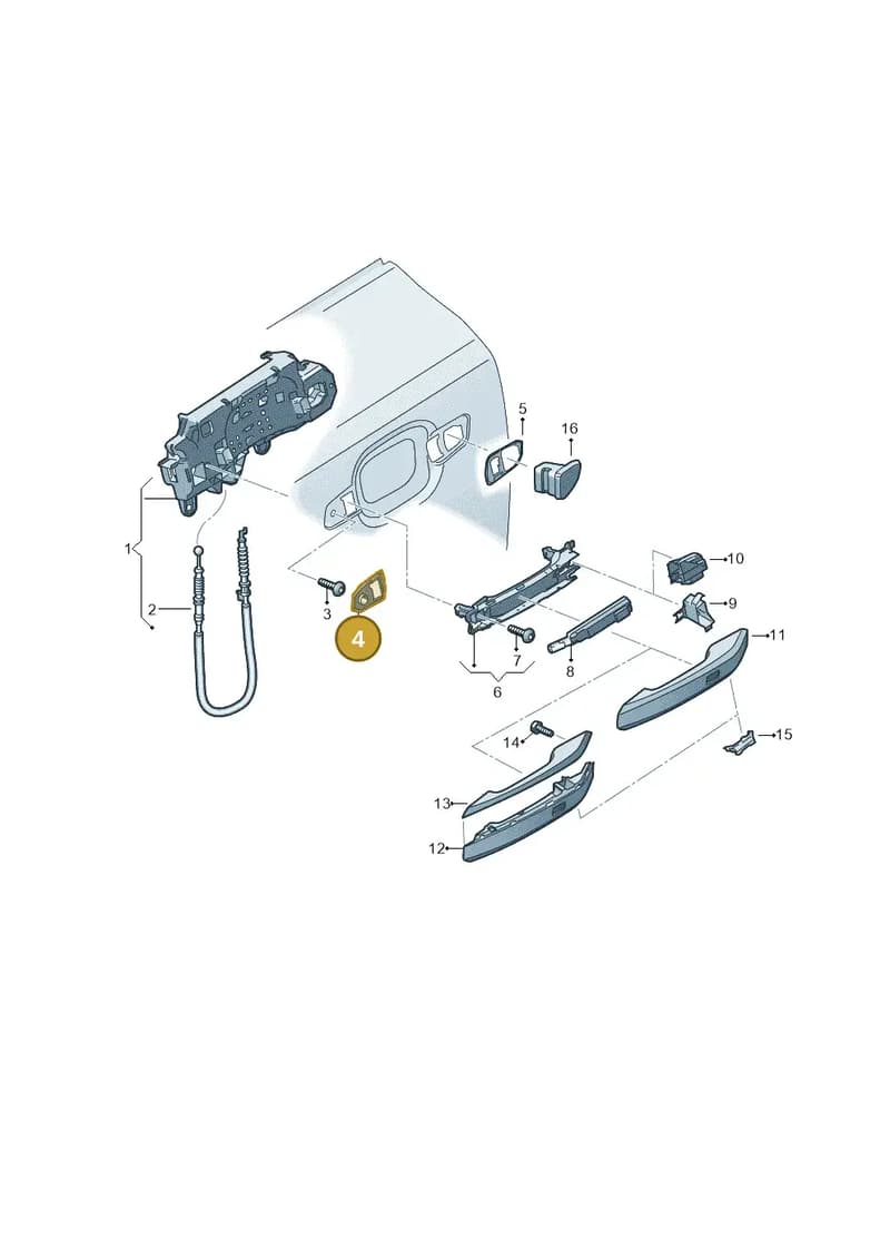 8W0837210A — Audi A5 Sportback (2016-2025) diagram 849839000, position 4