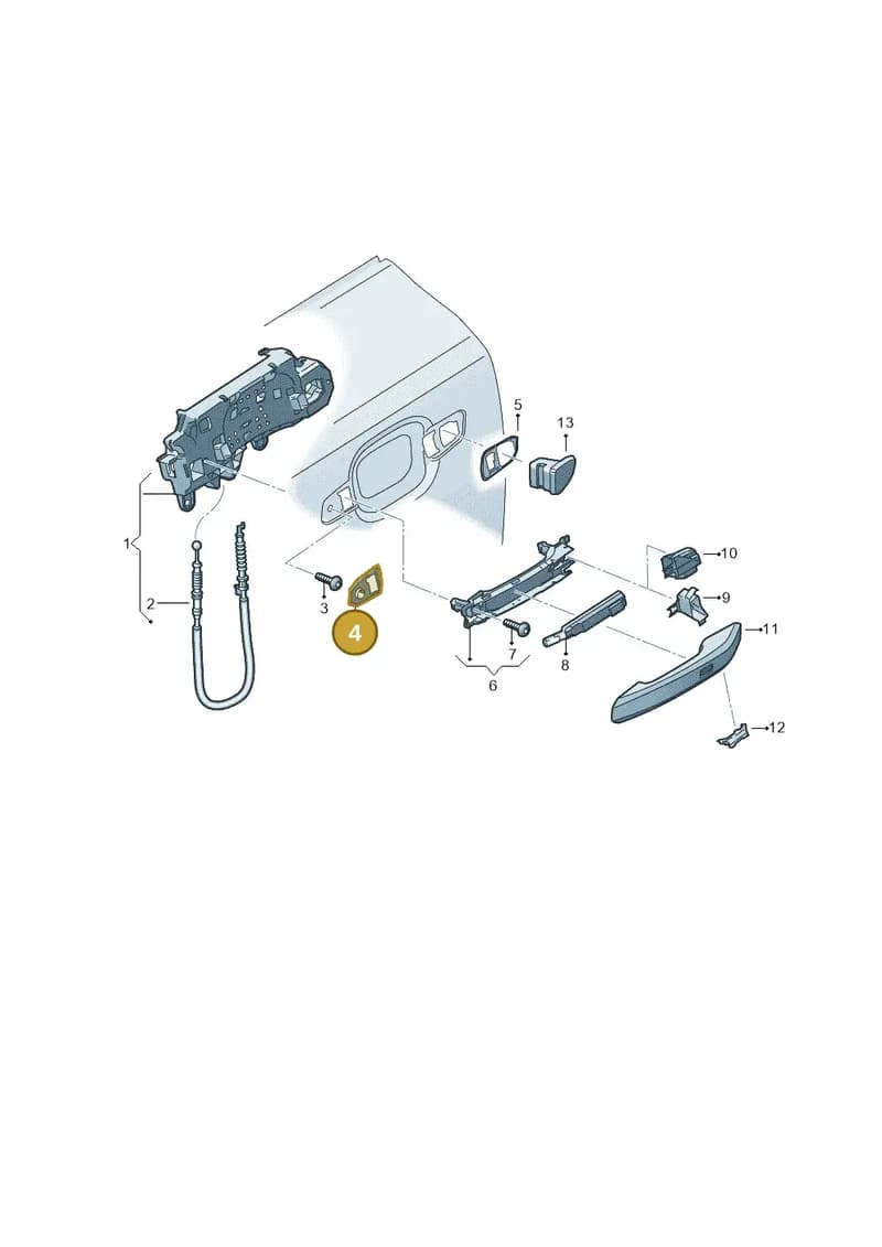 8W0837210A — Audi RS4 Avant (2017-2025) diagram 896839000, position 4