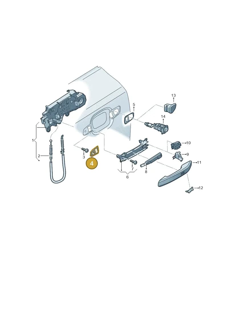 8W0837210A — Audi RS4 Avant (2017-2025) diagram 896837000, position 4