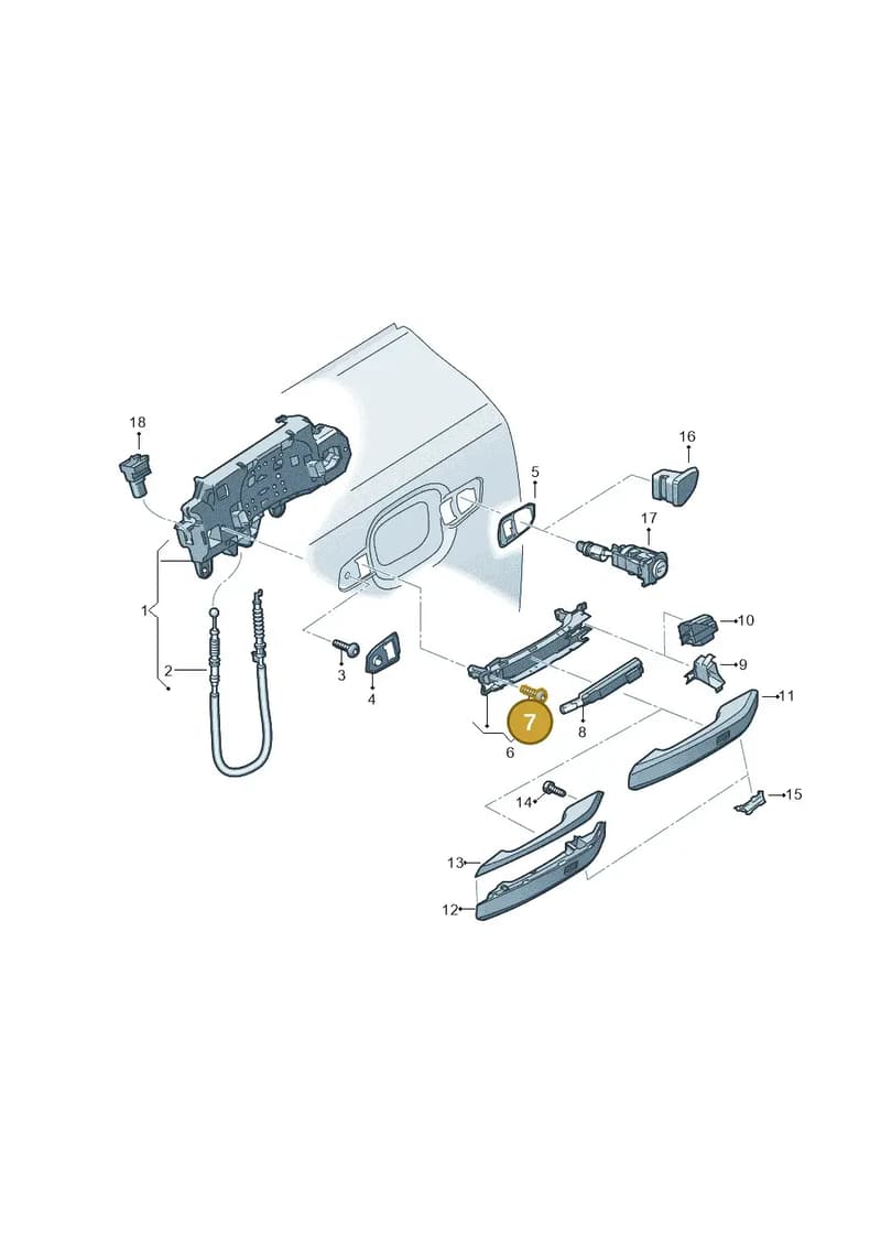 8W0837237 — Audi A5 Cabriolet (2016-2025) diagram 848837000, position 7