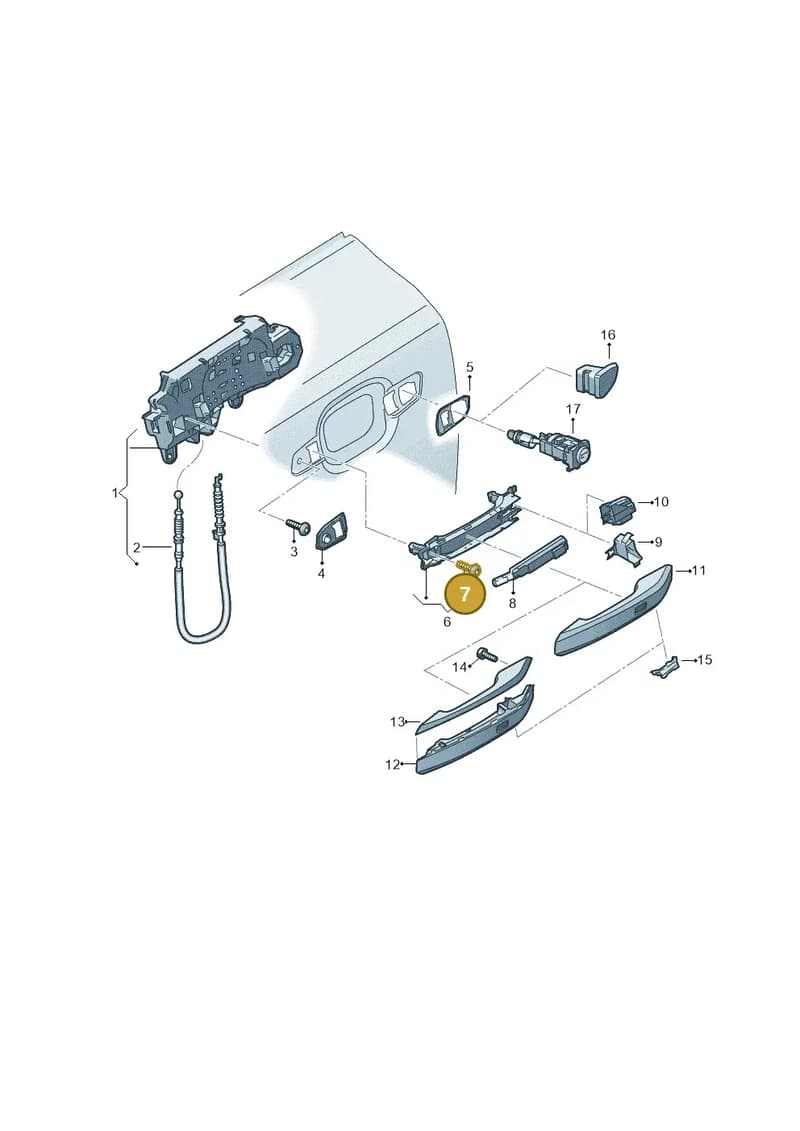 8W0837237 — Audi A5 Sportback (2016-2025) diagram 849837000, position 7