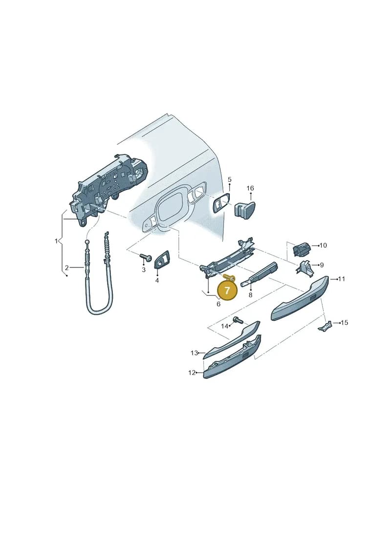 8W0837237 — Audi A5 Sportback (2016-2025) diagram 849839000, position 7