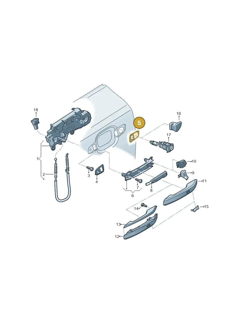 8W0837277 — Audi A5 Cabriolet (2016-2025) diagram 848837000, position 5