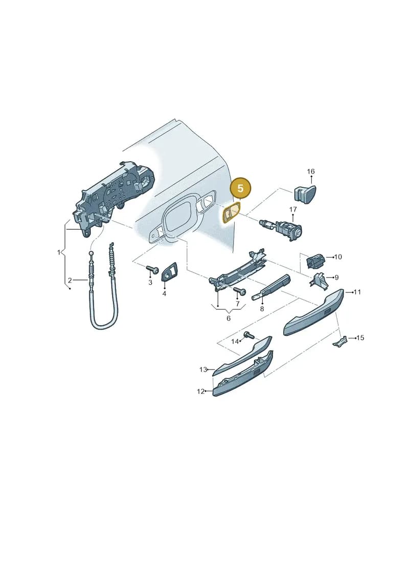 8W0837277 — Audi A5 Sportback (2016-2025) diagram 849837000, position 5