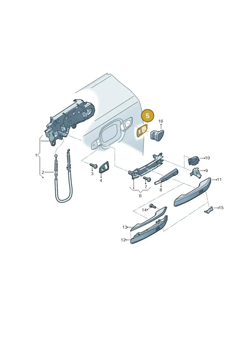 8W0837277 — Audi A5 Sportback (2016-2025) diagram 849839000, position 5
