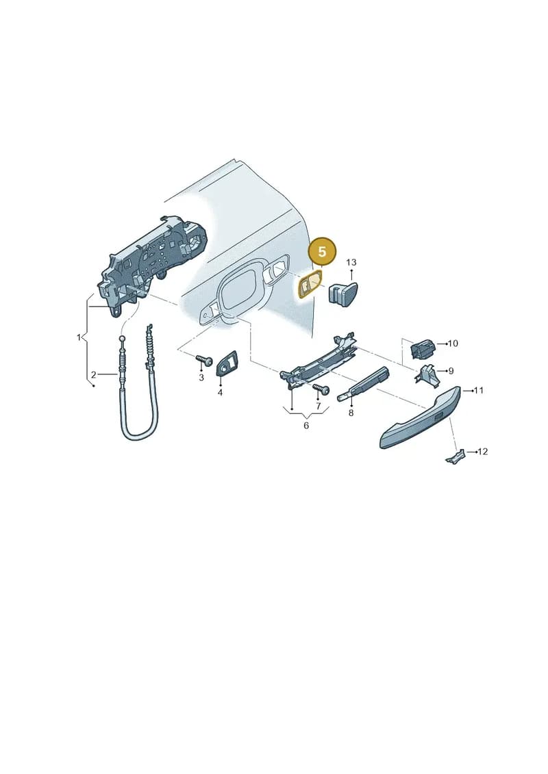 8W0837277 — Audi RS4 Avant (2017-2025) diagram 896839000, position 5