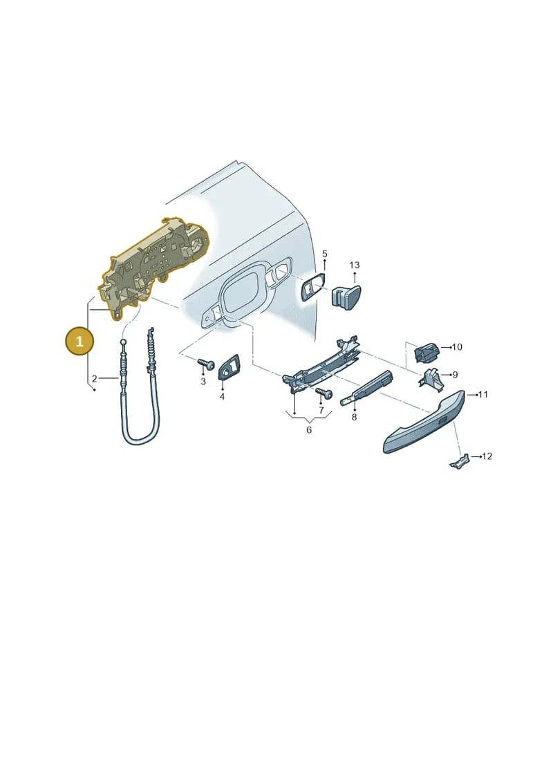 8W0837811A — Audi RS4 Avant (2017-2025) diagram 896839000, position 1