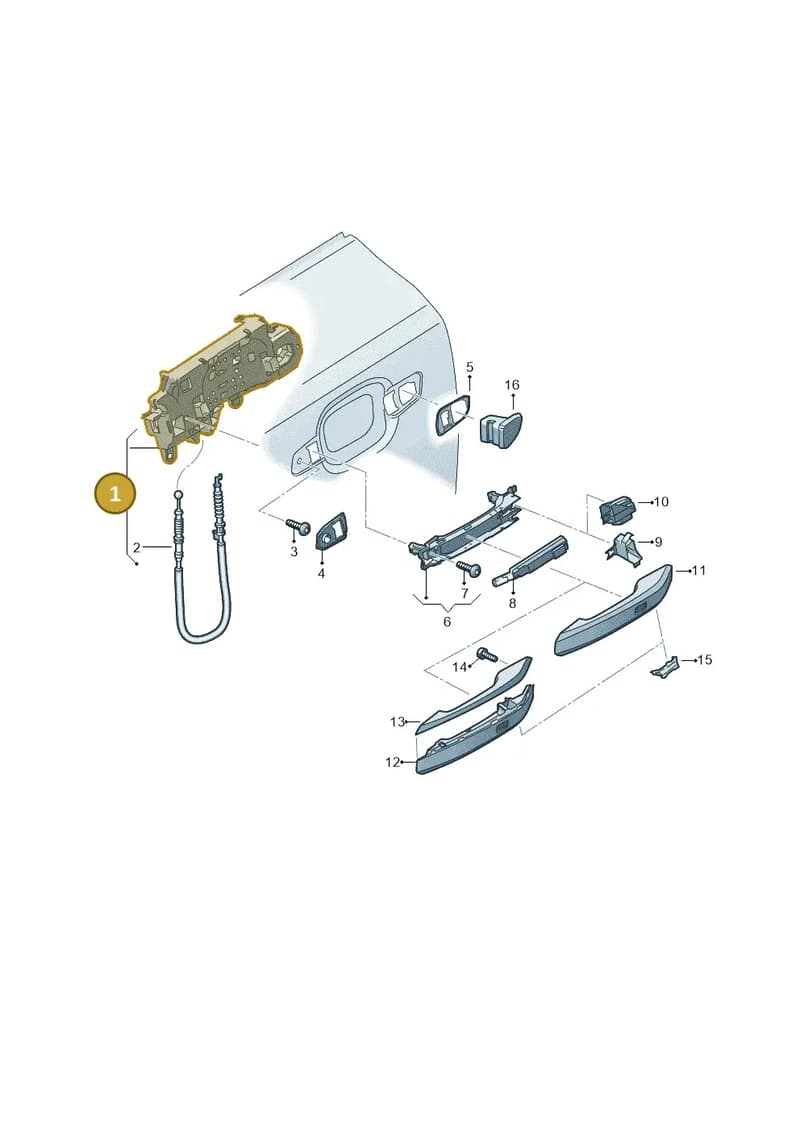 8W0837812A — Audi A5 Sportback (2016-2025) diagram 849839000, position 1