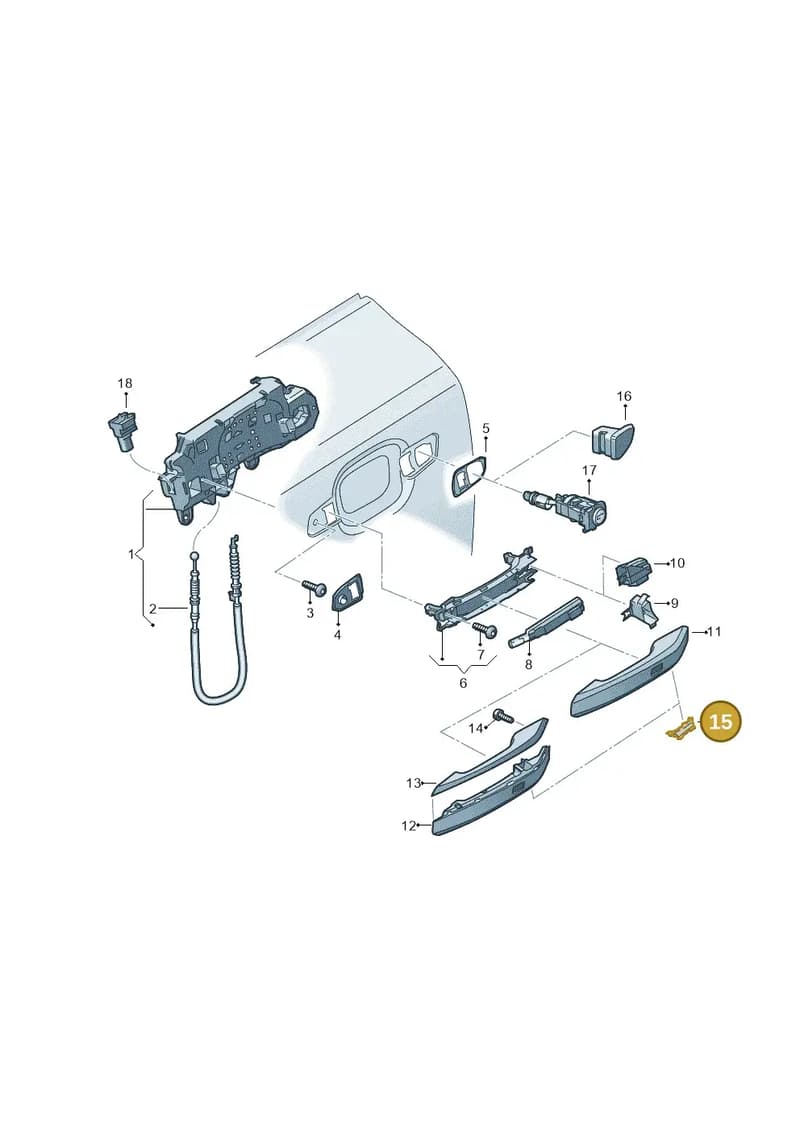8W0837877 — Audi A5 Cabriolet (2016-2025) diagram 848837000, position 15