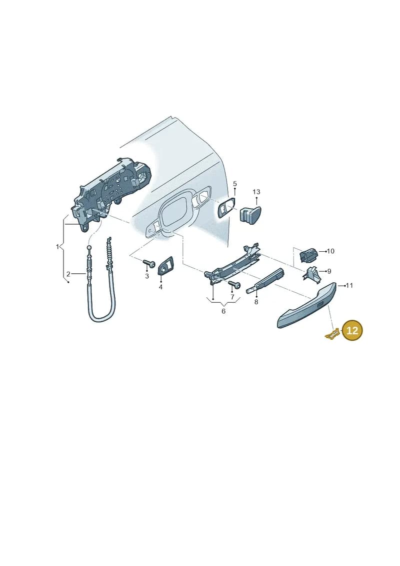 8W0837877 — Audi RS4 Avant (2017-2025) diagram 896839000, position 12