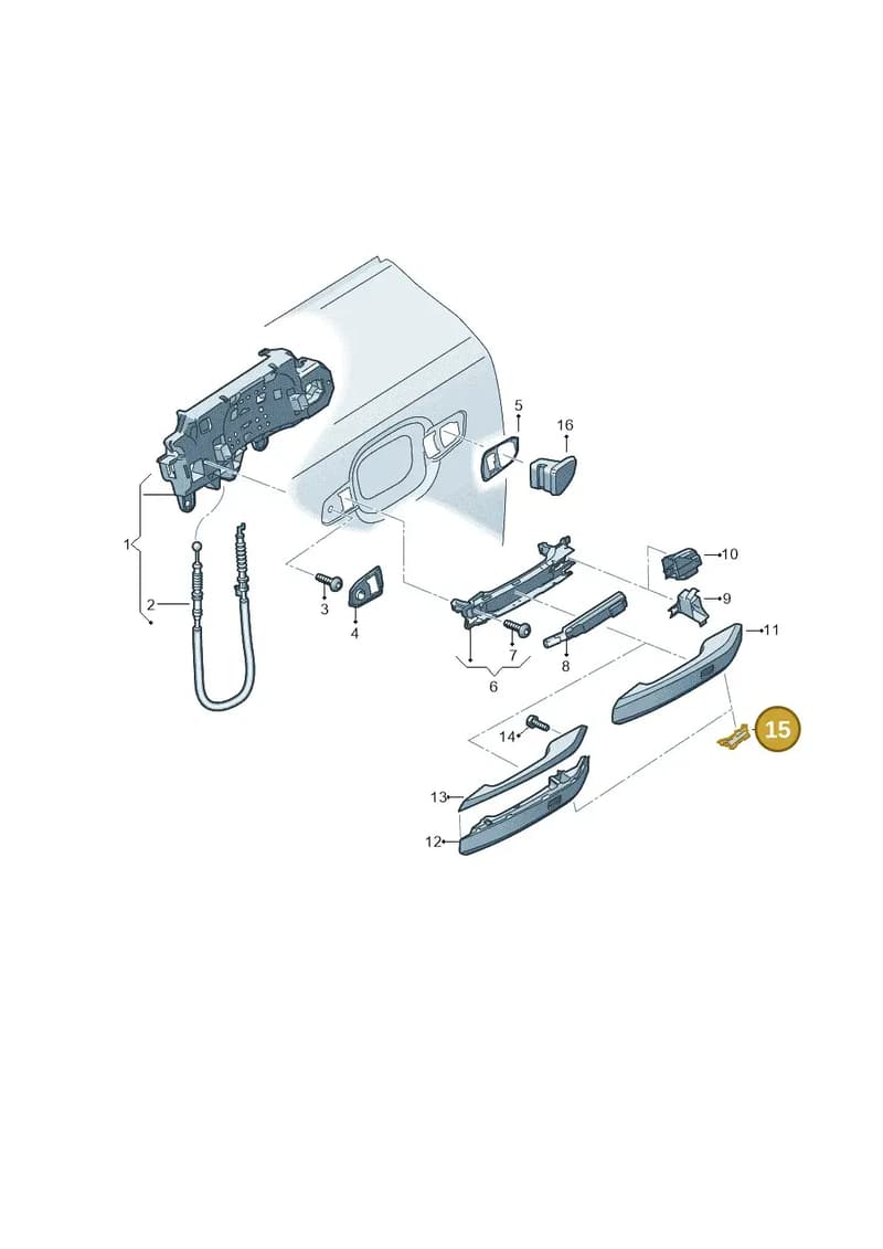 8W0837878 — Audi A5 Sportback (2016-2025) diagram 849839000, position 15