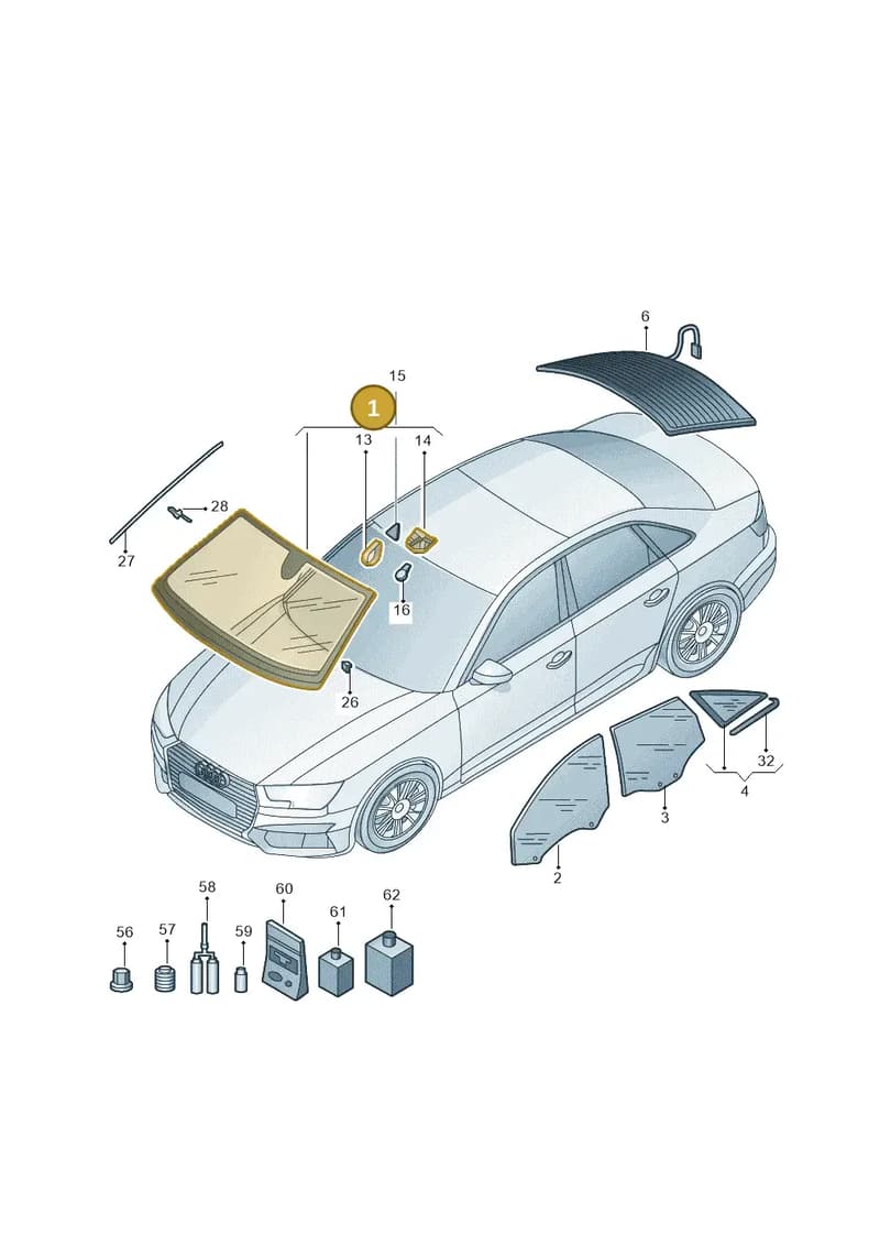 8W0845099ADNVB — Audi A4L 2.0 (2016-) diagram 216845000, position 1