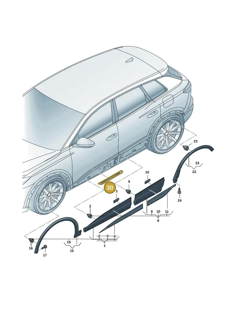 8W0853373F9B9 — Audi Q6 e-tron (2023-) diagram f5s853000, position 30