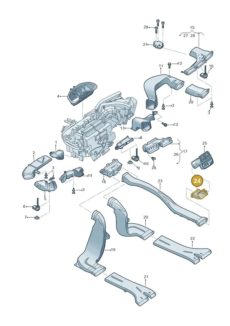 8W0857042 — Audi RS4 Avant (2017-2025) diagram 849819100, position 24