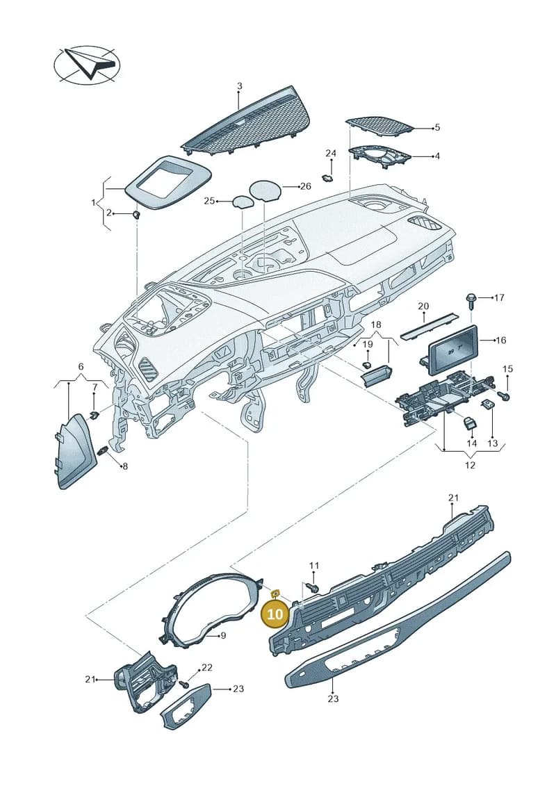 8W0857441 — Audi RS4 Avant (2017-2025) diagram 849857017, position 10