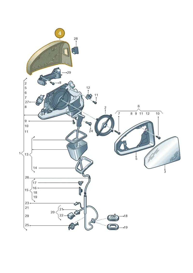8W0857528AGRU — Audi A5 Sportback (2016-2025) diagram 897857401, position 4