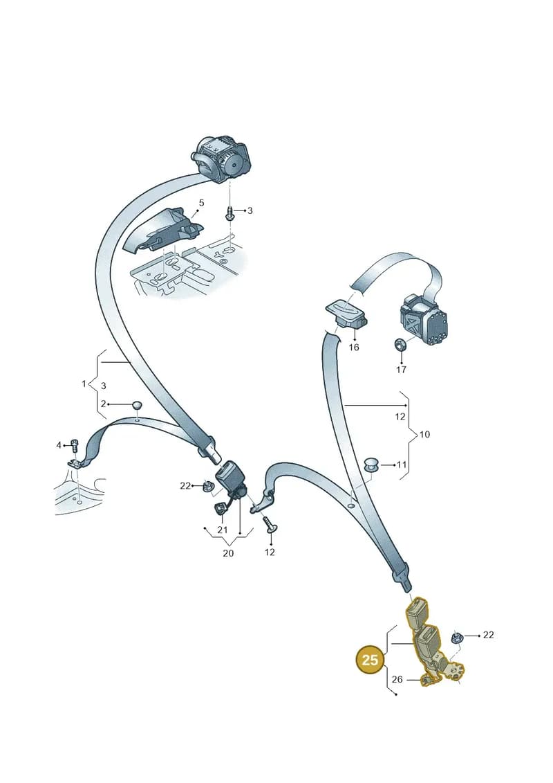 8W0857739DMNB — Audi RS4 Avant (2017-) diagram 438857700, position 25