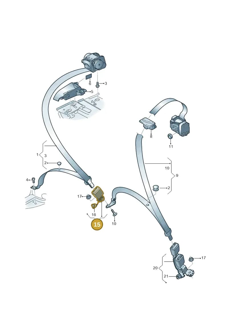8W0857740CMNB — Audi RS5 Sportback (2017-2025) diagram 897857700, position 15