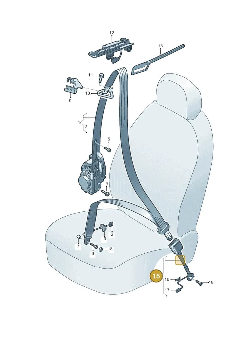 8W0857755BMNB — Audi A5 Cabriolet (2016-2025) diagram 848857600, position 15
