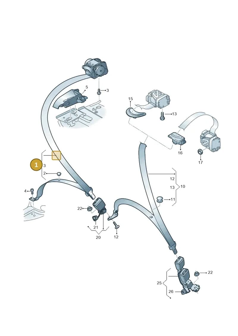 8W0857805BGLE — Audi A4 (2015-2025) diagram 849857700, position 1