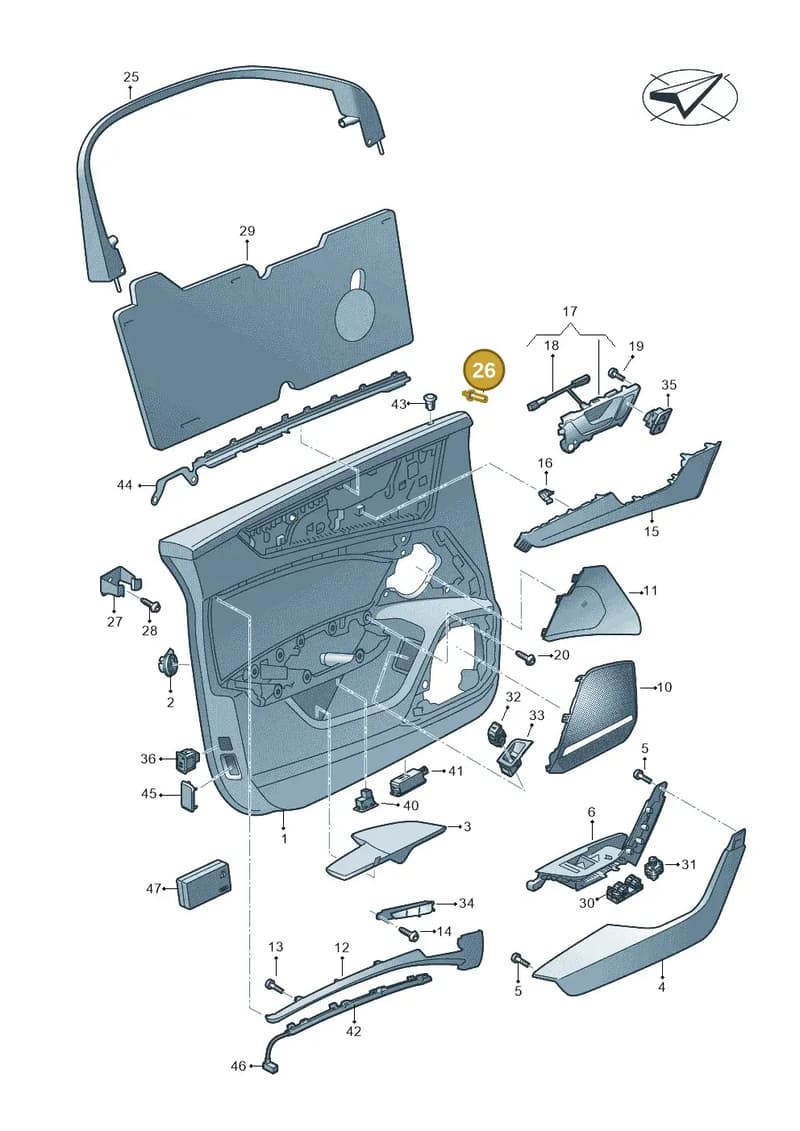 8W0860385A — Audi RS6 Avant (2019-2025) diagram 430867000, position 26