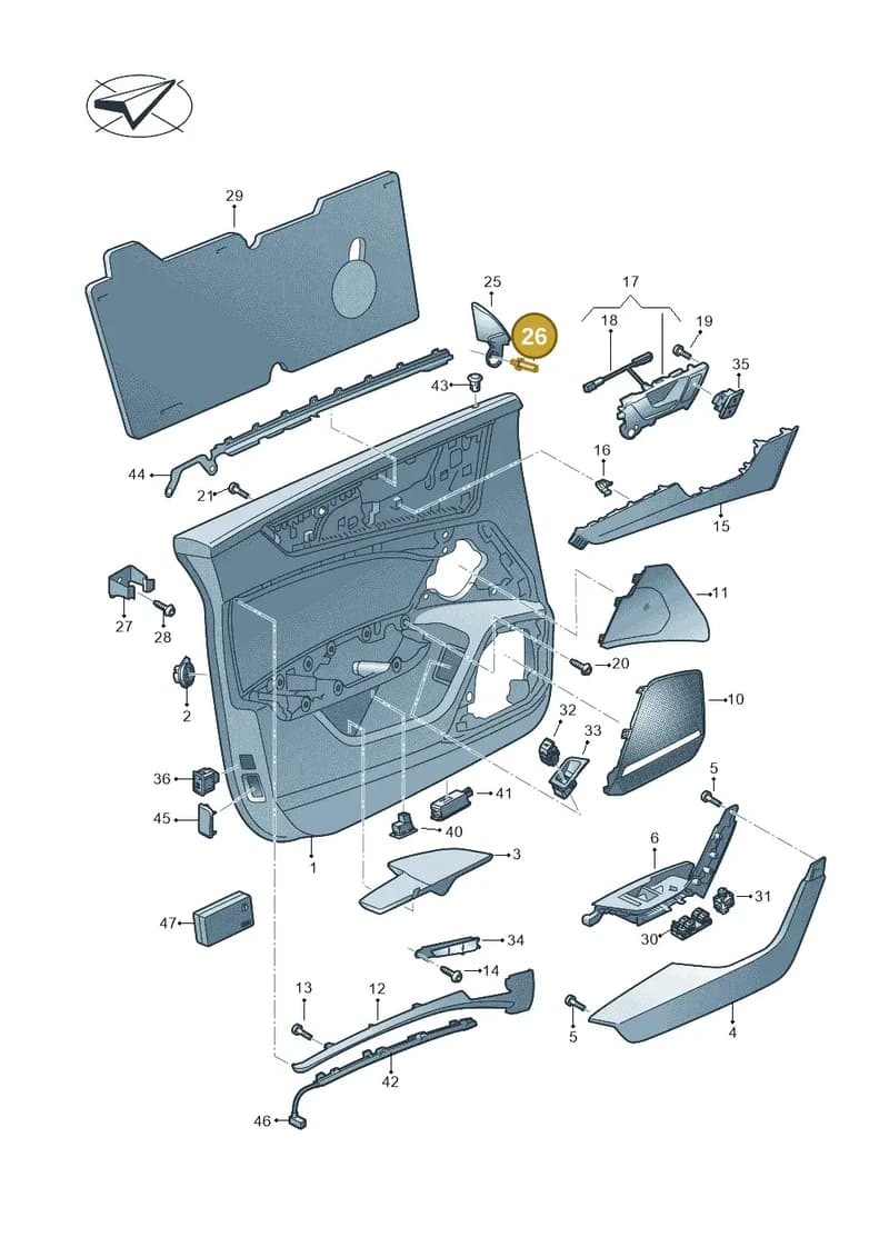 8W0860385B — Audi RS7 Sportback (2019-2025) diagram 435867000, position 26
