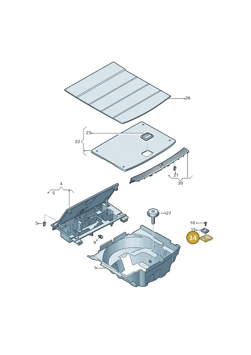 8W0863253 — Audi RS5 Sportback (2017-2025) diagram 847863095, position 14
