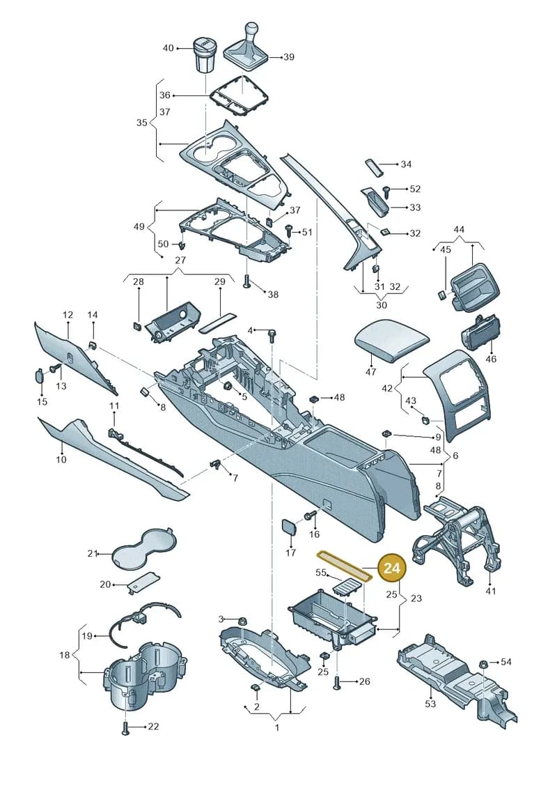8W0863301E — Audi RS4 Avant (2017-2025) diagram 849863500, position 24