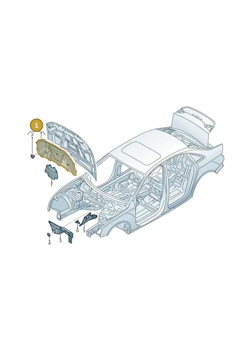 8W0863825B — Audi A4 (2015-2025) diagram 849863200, position 1