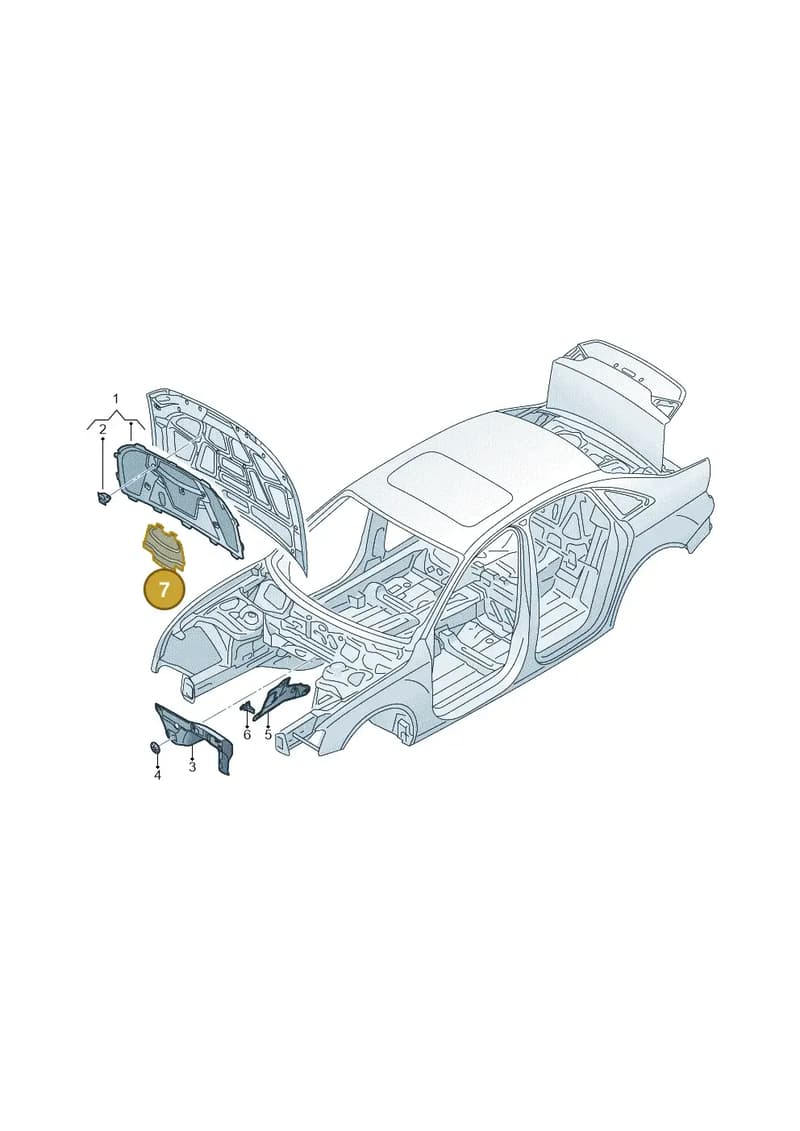 8W0863868 — Audi A4 (2015-2025) diagram 849863200, position 7