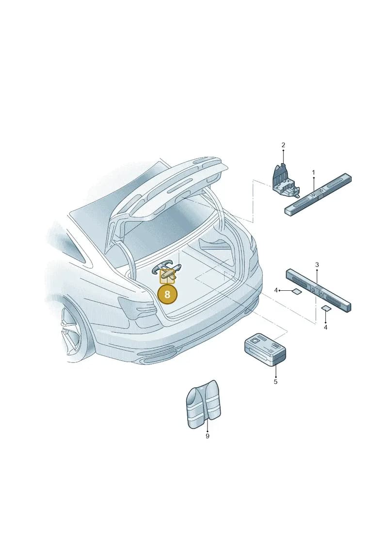 8W0867615A — Audi A6 L 2.0 (2018-) diagram 577860000, position 8