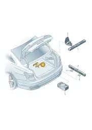 8W0867615A Audi Bag Retainer in Luggage Boot