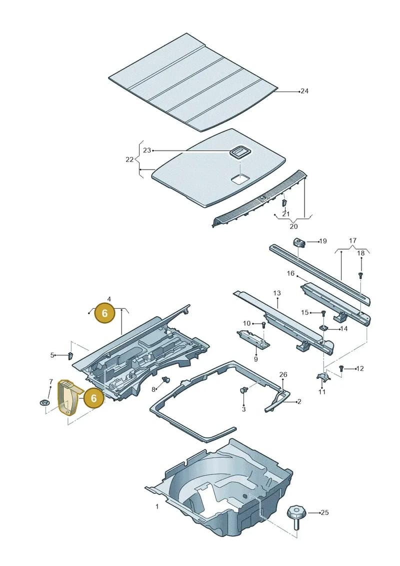8W0867749 — Audi RS4 Avant (2017-2025) diagram 849863850, position 6