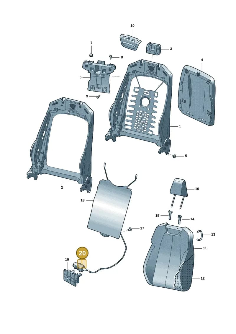 8W0881073 — Audi Q5 e-tron (2021-) diagram 89d881050, position 20