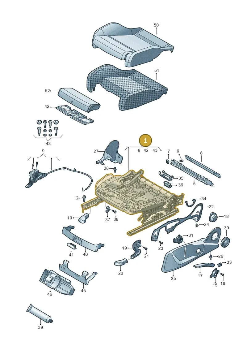 8W0881106AN — Audi RS4 Avant (2017-2025) diagram 849881000, position 1