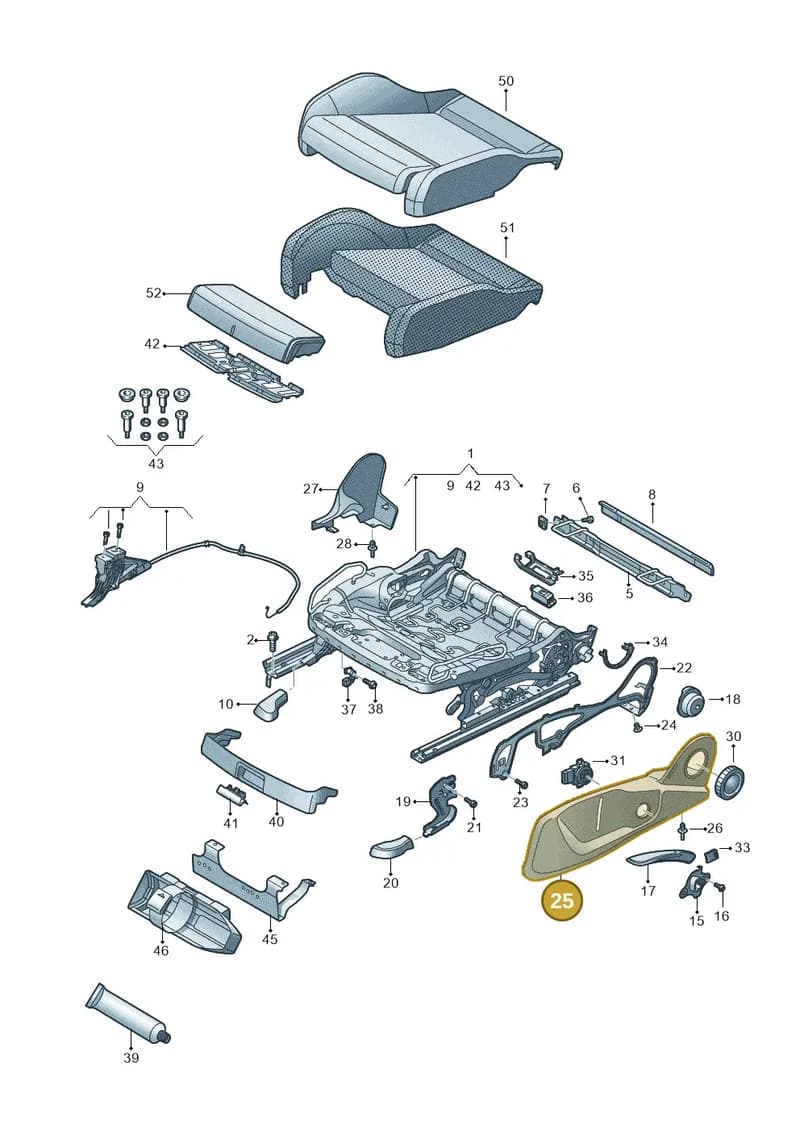 8W0881326AL4PK — Audi RS4 Avant (2017-2025) diagram 849881000, position 25