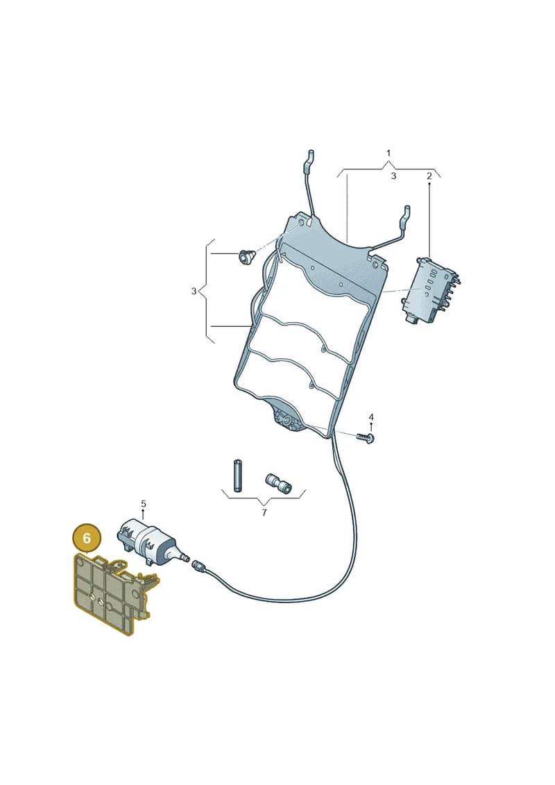 8W0881507 — Audi A3 Sportback (2019-2025) diagram 596959220, position 6