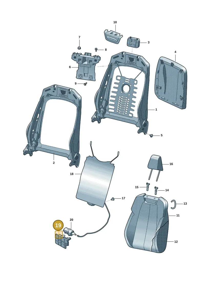 8W0881507 — Audi Q5 e-tron (2021-) diagram 89d881050, position 19