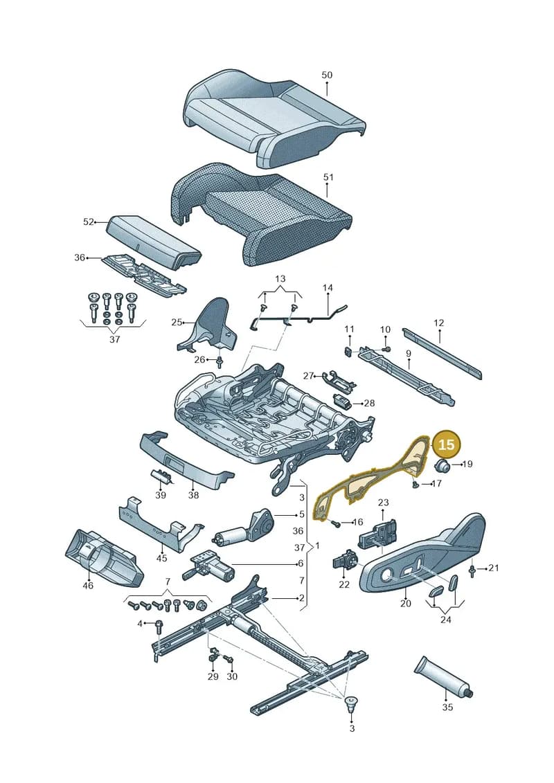 8W0881560 — Audi RS4 Avant (2017-2025) diagram 849881100, position 15