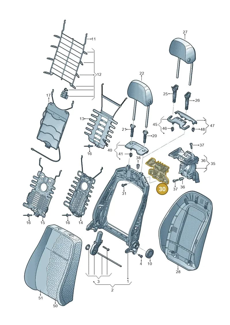 8W0881627 — Audi RS4 Avant (2017-2025) diagram 849881500, position 30