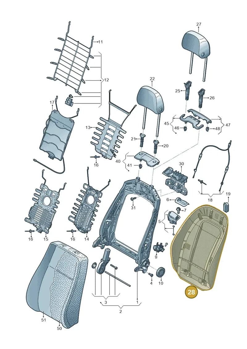 8W0881969RKW4 — Audi A5 Sportback (2016-2025) diagram 897881500, position 28