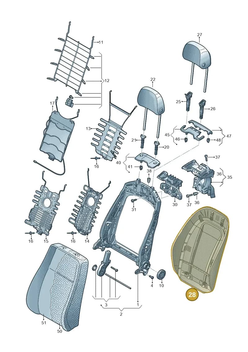 8W0881969SKNU — Audi RS4 Avant (2017-) diagram 849881500, position 28