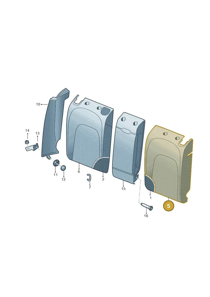 8W0885805JFBW — Audi A5 Sportback (2016-2025) diagram 849885800, position 5