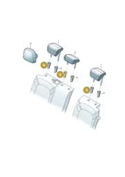 8W08869192DY Audi Guide for Head Restraint (Agave Grey 2DY)