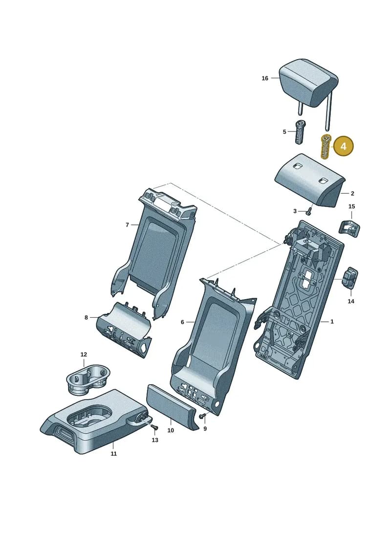 8W0886919A2DY — Audi A5 Limo 2.0 (2024-) diagram 4p0885400, position 4